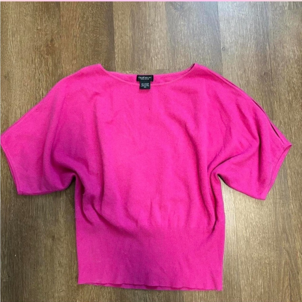 Bright Pink Lord & Taylor Cashmere blouse